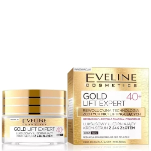 Eveline Cosmetics Gold Lift Expert 40+ luksusowy ujędrniający krem-serum z 24k złotem dzień/noc 50ml
