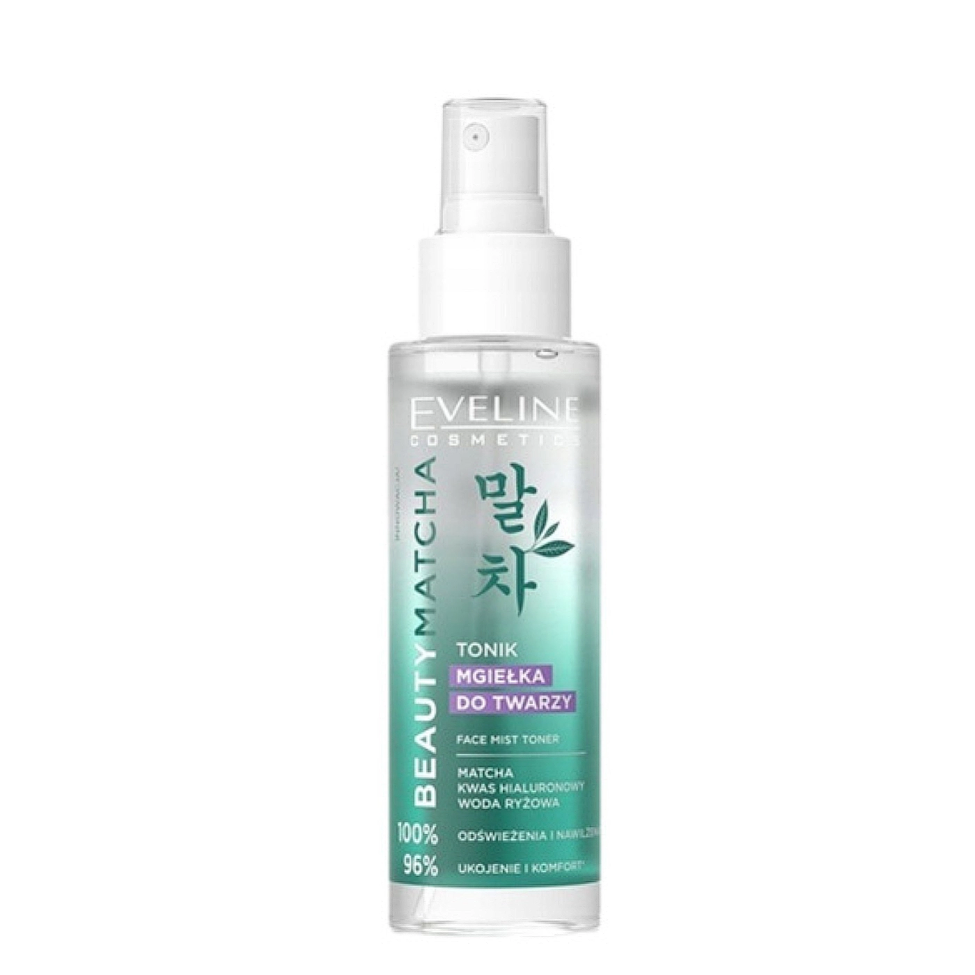 Eveline Cosmetics Beauty Matcha nawilżający tonik mgiełka do twarzy z matchą 110 ml
