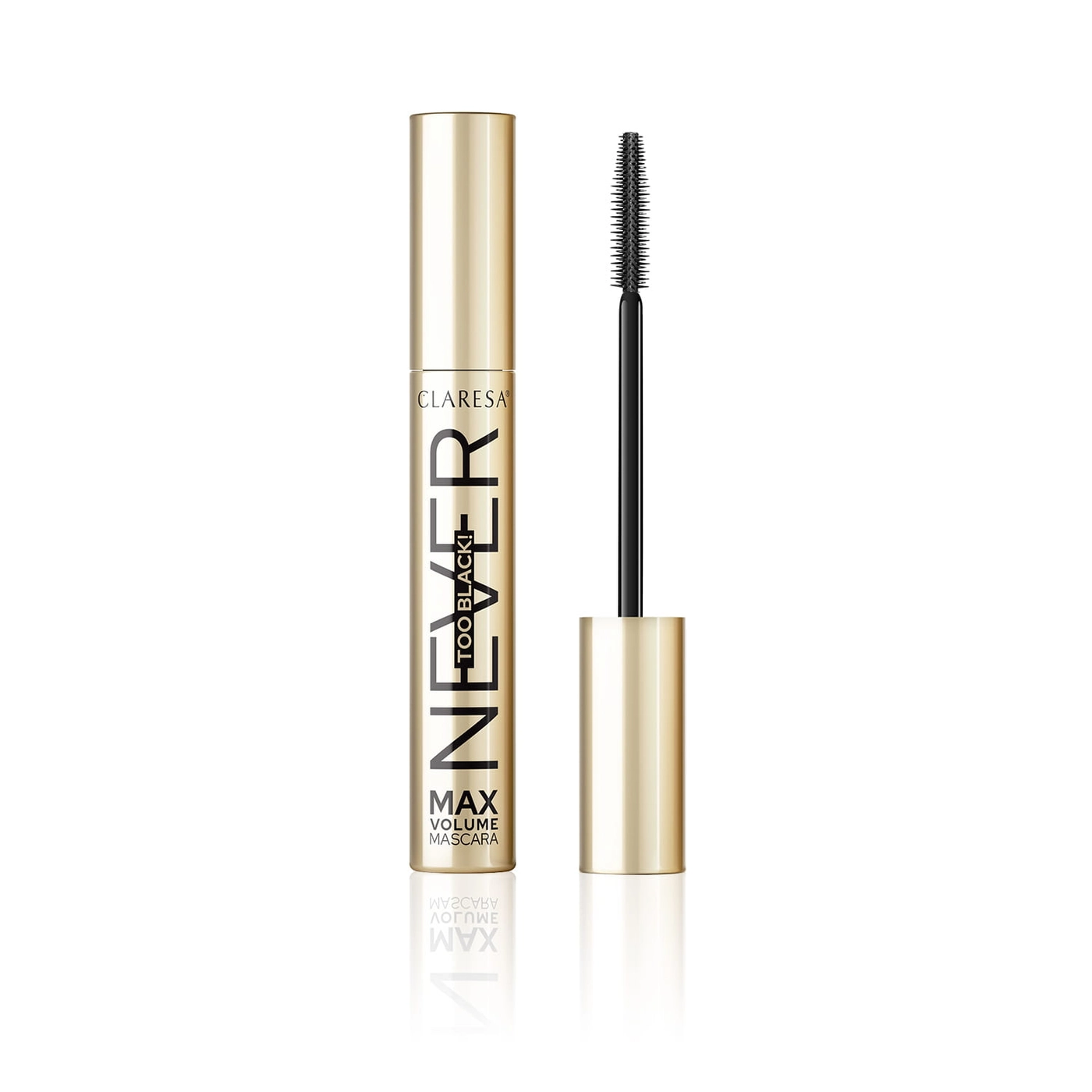 Claresa Never Too Black Mascara - Tusz do rzęs dodający objętości 01 10g