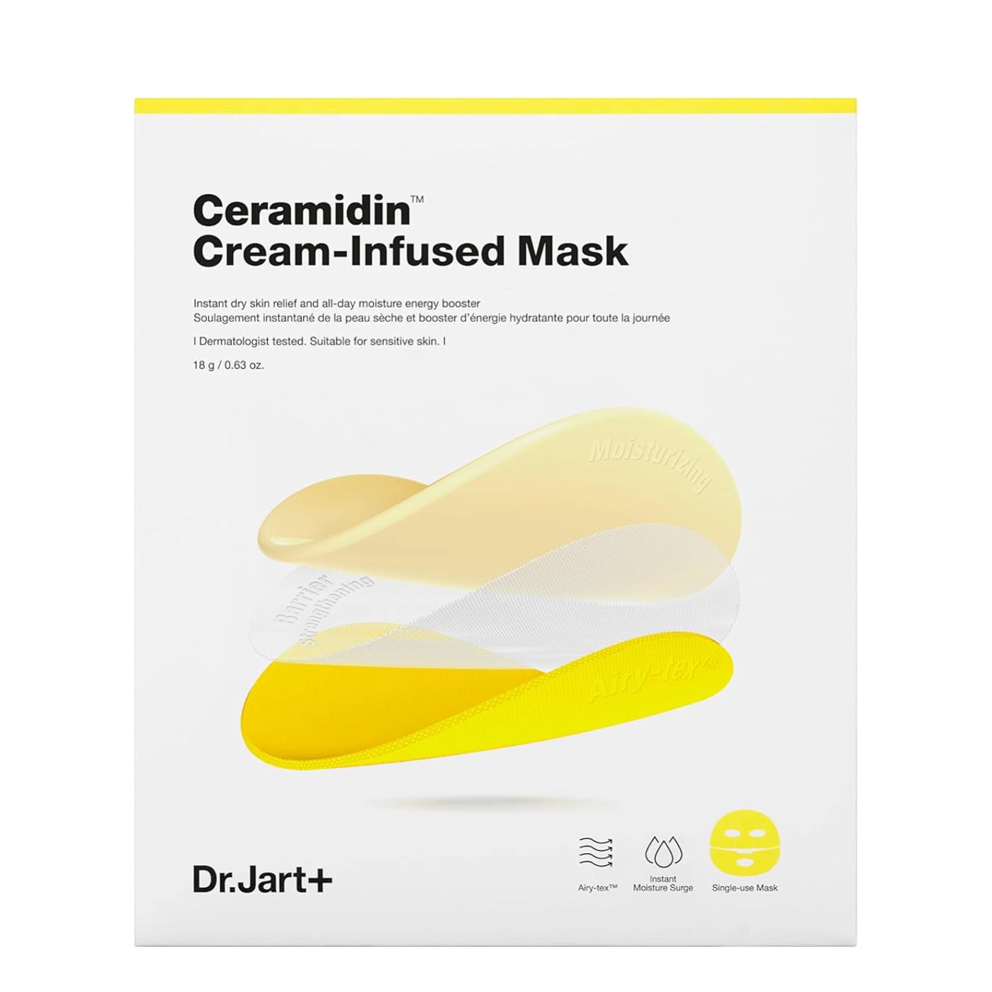 Dr.Jart+ Ceramidin Cream-Infused Mask - ujędrniająco-nawilżające maseczka do twarzy z ceramidami 1szt.