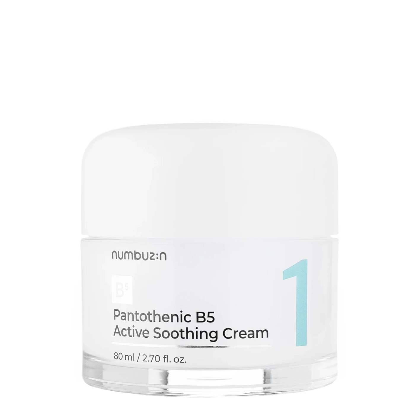 Numbuzin No.1 Pantothenic B5 Active Soothing Cream - Kojący Krem do Twarzy 80ml