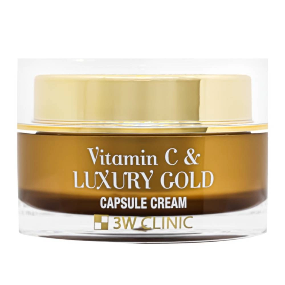 3W Clinic Vitamin C & Luxury Gold Capsule rozświetlający krem kapsułkowy do cery matowej i zmęczonej 55g