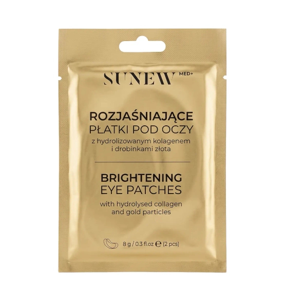 SunewMed+ Rozjaśniające płatki pod oczy z hydrolizowanym kolagenem i drobinkami złota, 1 para