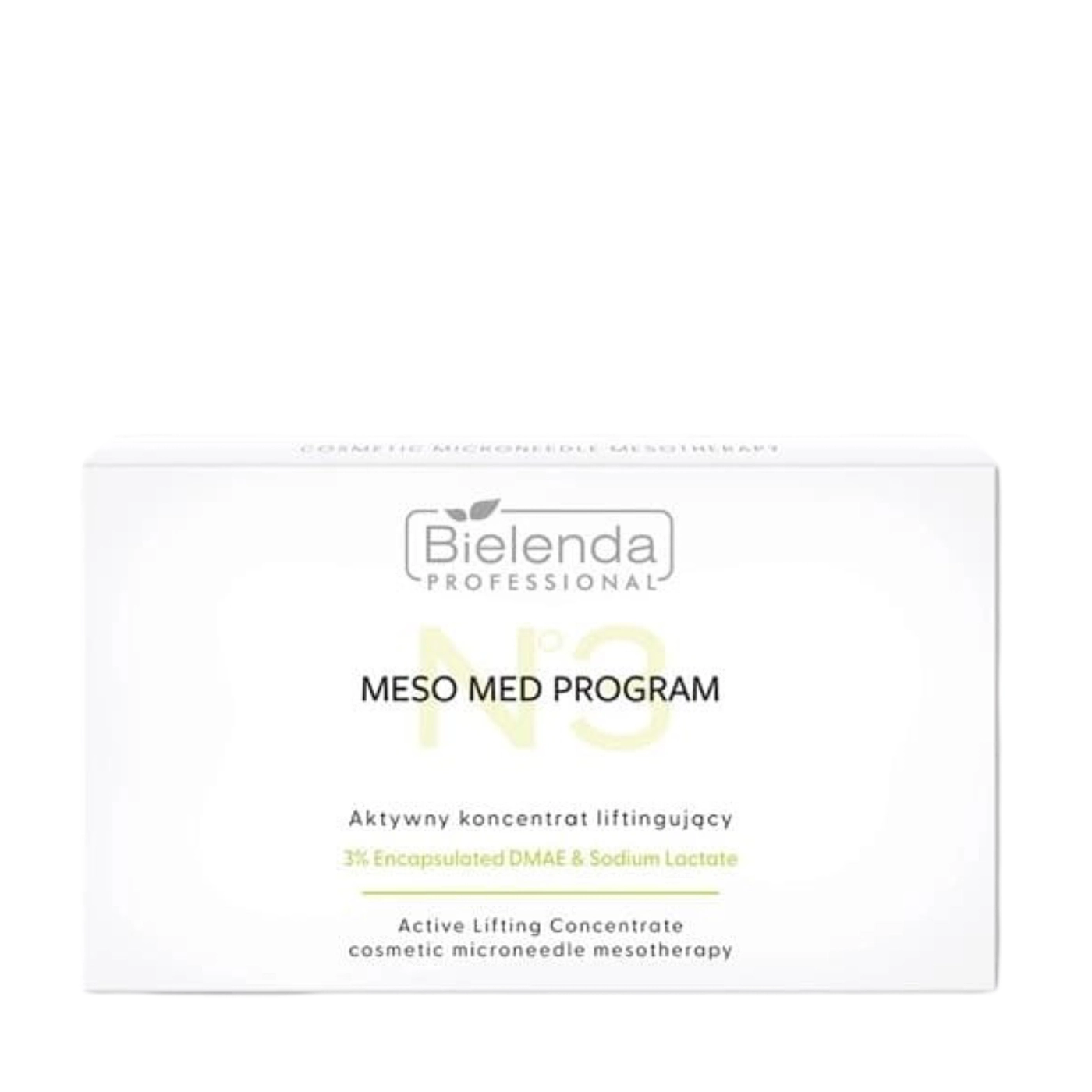 Bielenda Professional Meso Med Program Zestaw dostępnych koncentratów liftingujących z 3% DMAE 10x3 ml