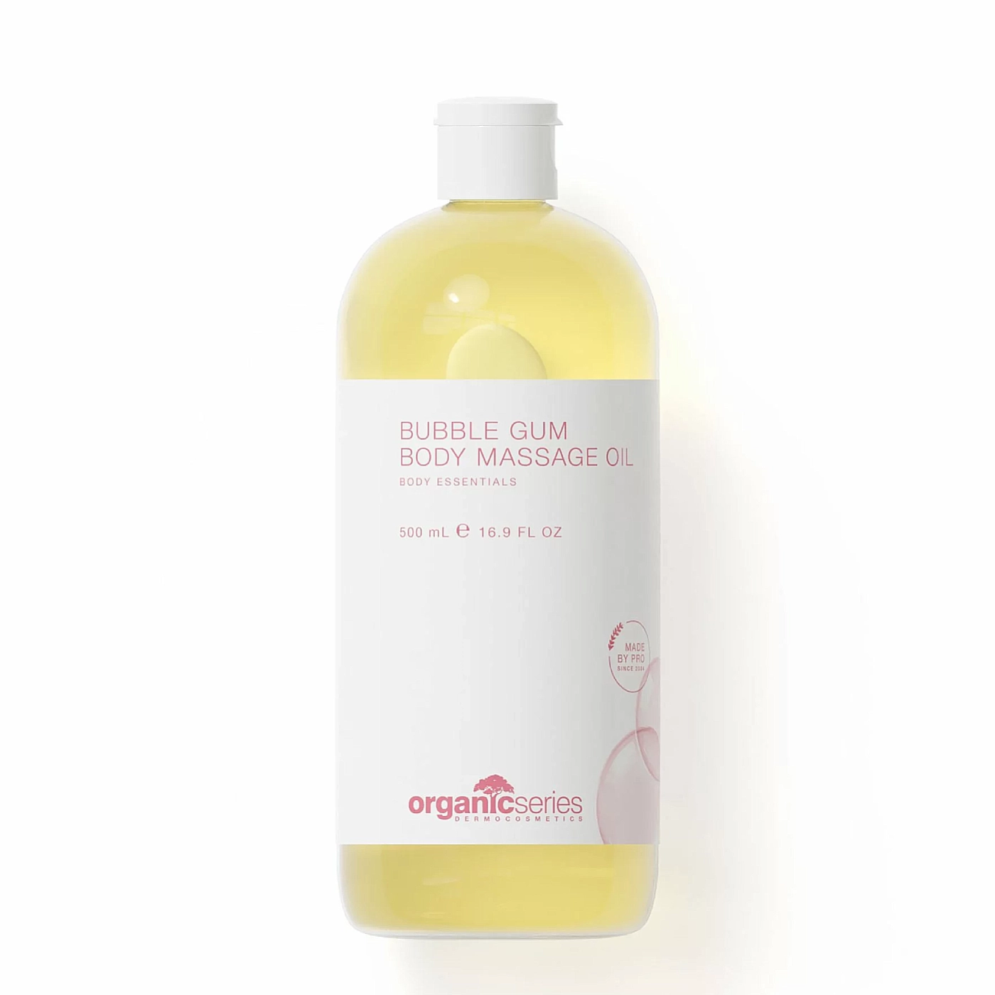 Organic Series Body Massage Oil BUBBLE GUM - Olej do masażu ciała trawa guma balonowa 500ml
