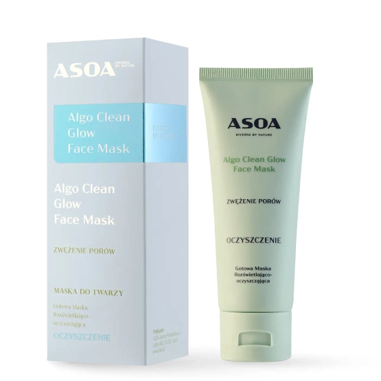 asoa Algo Clean Glow Face Mask - Krem maseczka Algi Morskie 75ml