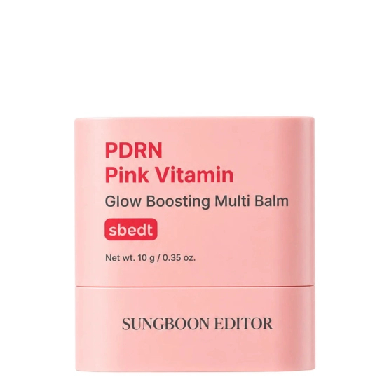 Sungboon Editor PDRN Pink Vitamin Glow Boosting Multi Balm - wygładzająco-nawilżający witaminowy balsam do twarzy w sztyfcie 10g