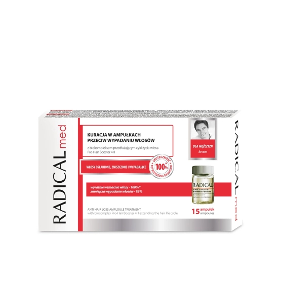 RADICAL Med Kuracja w ampułkach przeciw wypadaniu włosów dla mężczyzn 15x 5 ml