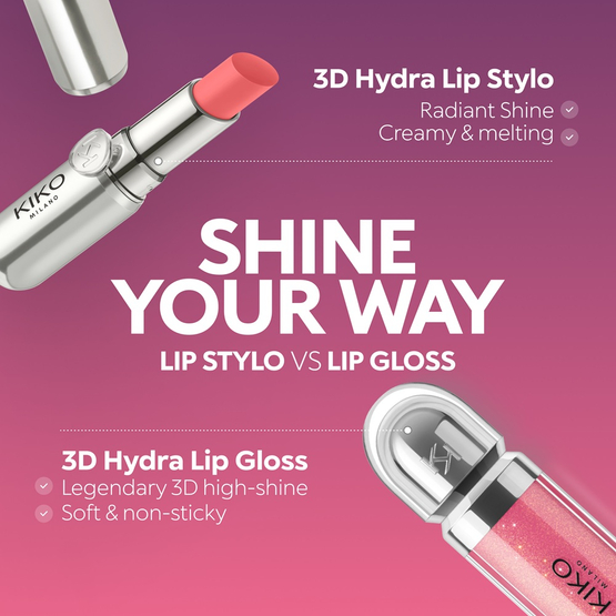 KIKO Milano 3D Hydra Lipgloss zmiękczający błyszczyk do ust z efektem 3D 33 Pearly Watermelon 6.5ml