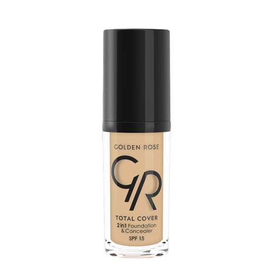 Golden Rose Total Cover 2 in 1 Foundation & Concealer - Kryjący podkład i korektor 2 w 1 - 03