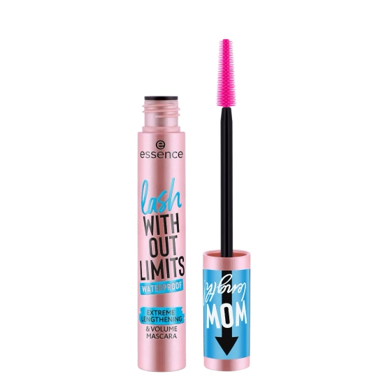 essence LASH WITHOUT LIMITS WATERPROOF EXTREME LENGTHENING & VOLUME MASCARA 03 Black Waterproof Wodoodporna maskara efekt długich i gęstych rzęs 13ml