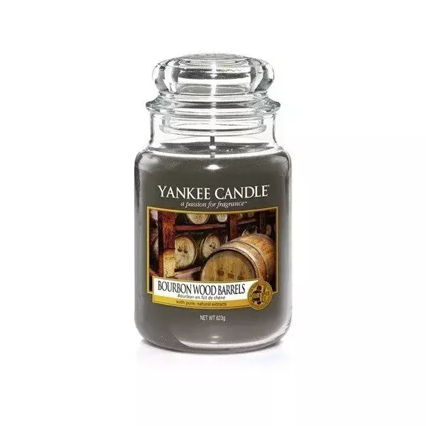Yankee Candle ŚWIECA W SŁOIKU DUŻA Bourbon Wood Barrels