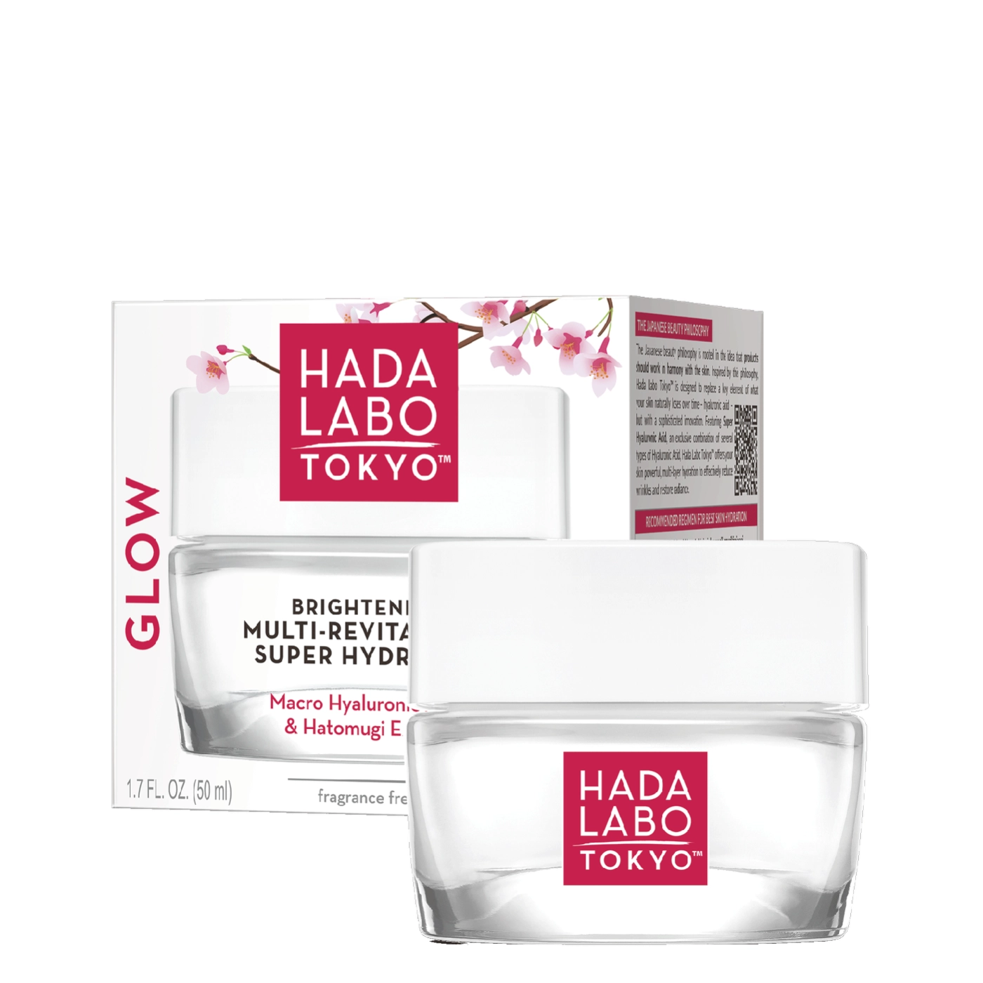 HADA LABO TOKYO Glow Skin Rozświetlający krem nawilżający do twarzy na dzień i na noc 50ml