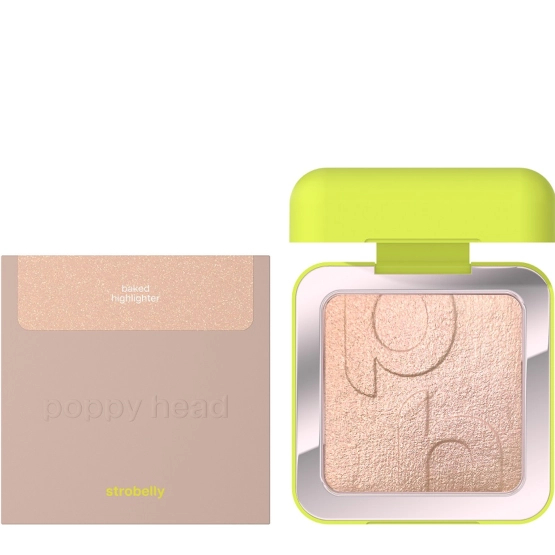 POPPY HEAD Strobelly Baked Highlighter - Wypiekany rozświetlacz do twarzy 02 Shinelini