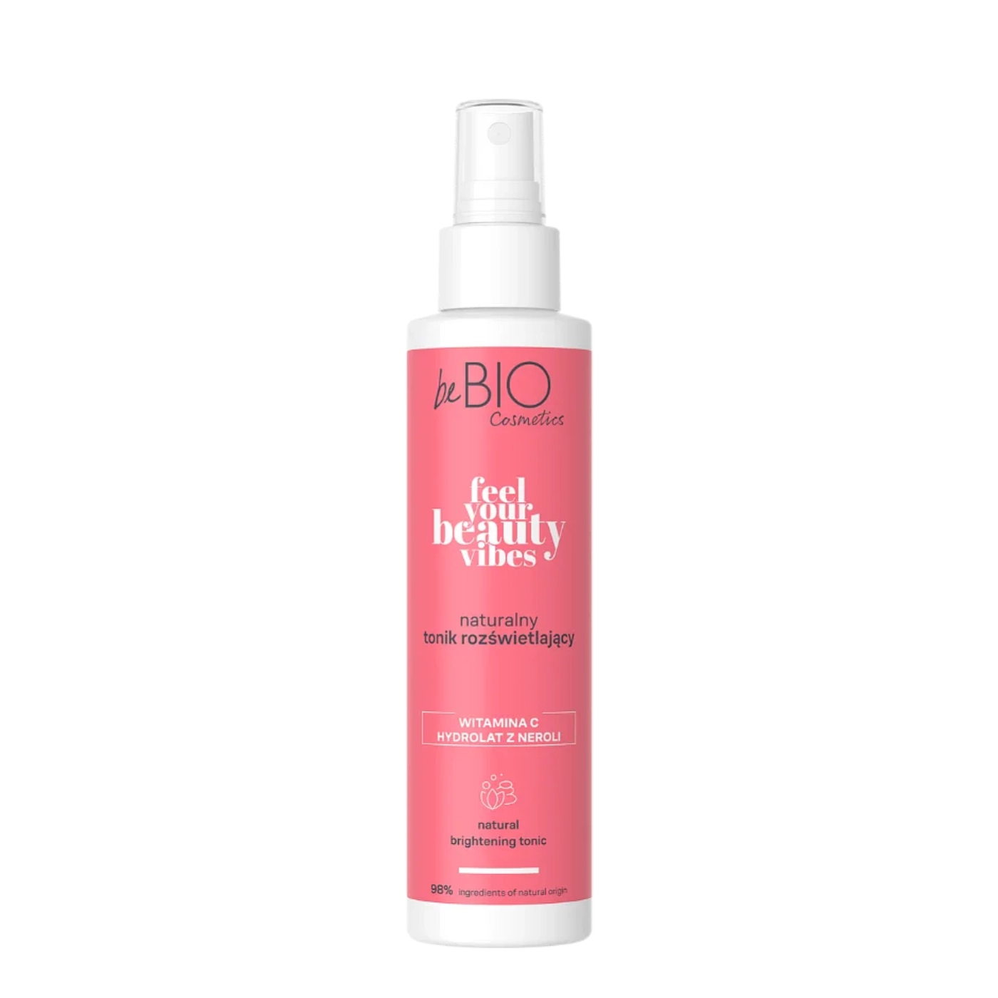 beBIO Feel Your Beauty Vibes tonik rozświetlający z witaminą C 150ml