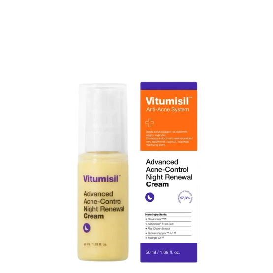 Dermz Labs Vitumisil Night Cream - Aktywny krem na noc dla skóry trądzikowej, z niedoskonałościami 50 ml