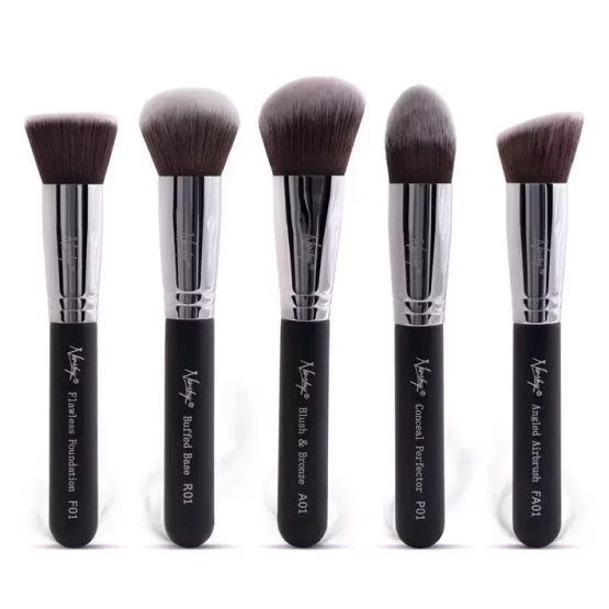 Nanshy Gobsmack Glamorous Onyx Black Zestaw 5 pędzli do twarzy 