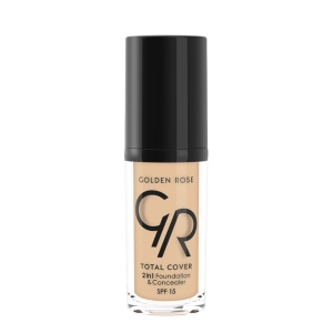 Golden Rose Total Cover 2 in 1 Foundation & Concealer - Kryjący podkład i korektor 2 w 1 - 01