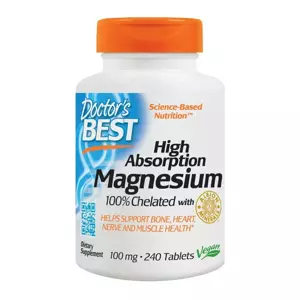 Doctor's Best High Absorption Magnesium 100mg Chelat magnezu 240 kapsułek