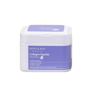 Mary&May Collagen Peptide Vital Mask Zestaw Ujędrniających Maseczek do Twarzy - 30szt