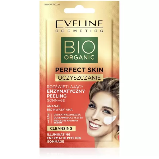 Eveline Cosmetics Bio Organic Perfect Skin Rozświetlający enzymatyczny peeling gommage, 7 ml