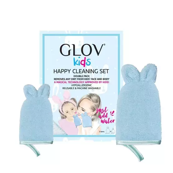 GLOV Kids Happy Cleaning Set Zestaw rękawic do pielęgnacji dla dzieci BLUE