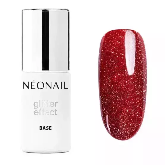 NEONAIL  Lakier Hybrydowy Glitter Effect Base Red Shine 7,2 ml
