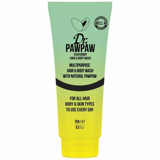 OUTLET Dr. Paw Paw Everybody Hair & Body Wash Szampon zmiękczający włosy / Żel pod prysznic Papaja Aloes i Olej Kokosowy 250 ml 