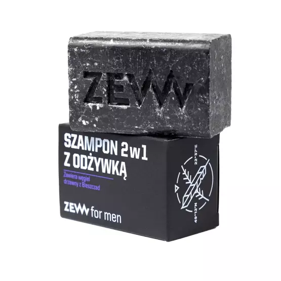 ZEW for men Szampon 2w1 z odżywką z węglem drzewnym z Bieszczad